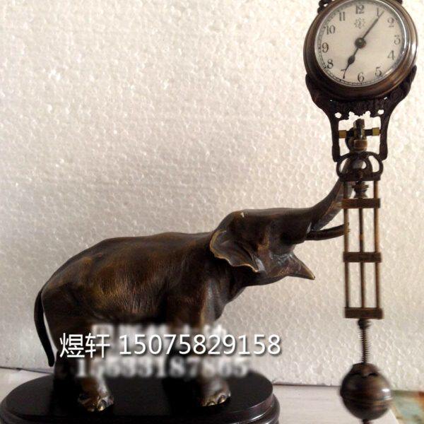 大象摇摆表机械钟表|趣味古典把玩收藏|老式上弦座钟样板间装饰