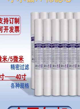 PP棉滤芯20寸10寸通用精密保安过滤器带骨架滤芯5um精度可定做