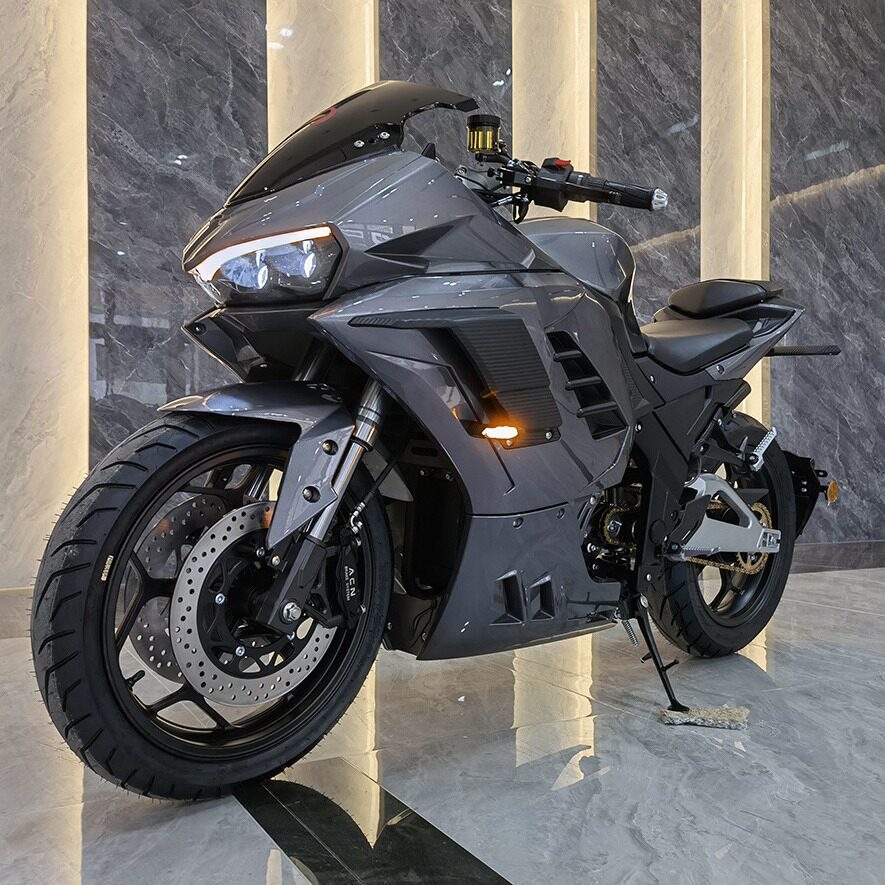 现俄罗斯热卖3000W中置链条电机摩托车跑车R3大型公路趴赛72V高速