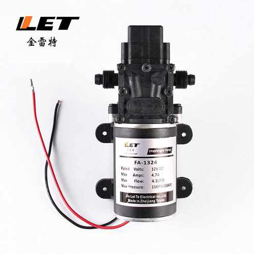 FB-1324电动隔膜泵 18v 24v 48v 高压洗车水泵  供应洗车泵