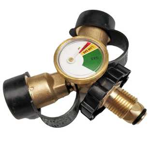 北美丙烷燃气房车配件Y型POL转qcc1美式 转接头带气体探测表