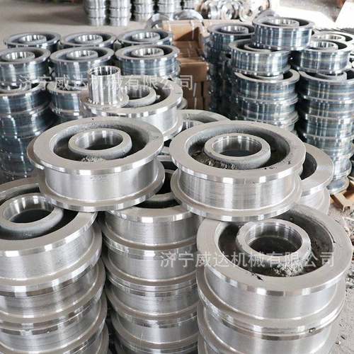 矿车轮子固定式矿车轮对T型单边火车轨道轮H型槽钢工字钢滑轮