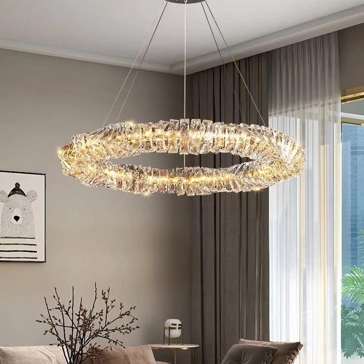 轻奢主客厅水晶吊灯后现代创意简约设计师款意式风大气高档餐厅灯