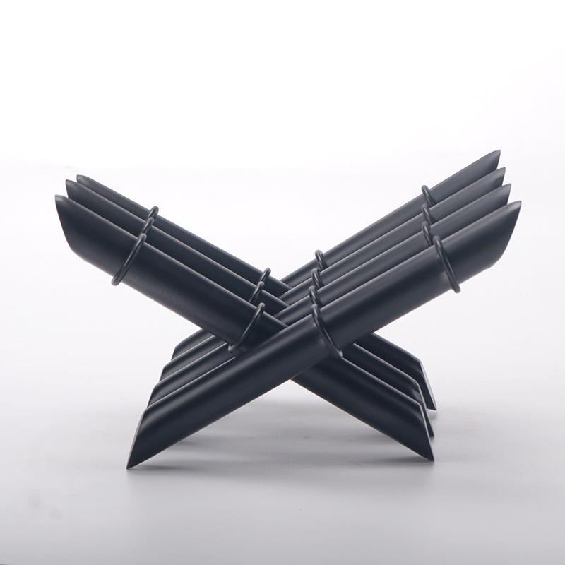 现代轻奢竹节不锈钢交叉x型书架创意书房软装饰品摆件金色样板间