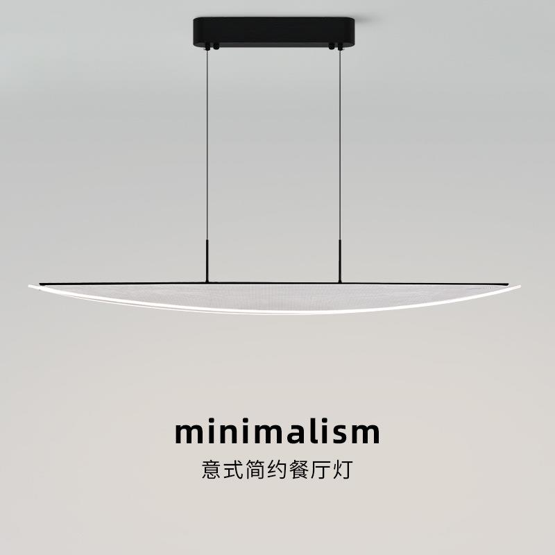 护眼全光谱意式极简一字长条餐厅北欧现代简约茶室餐桌吧台吊灯