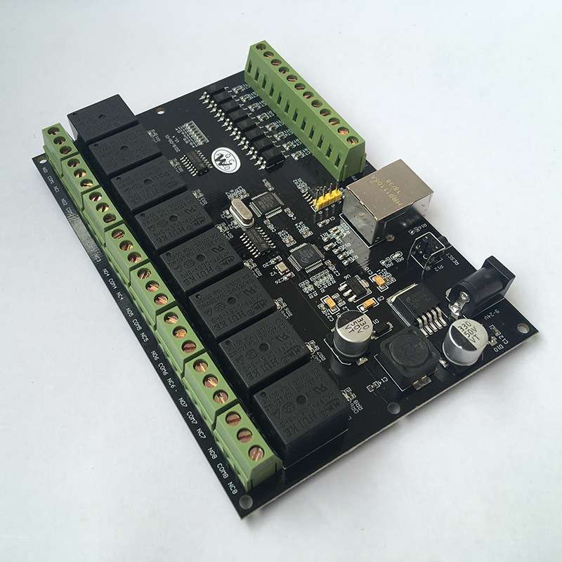 8路网络继电器开关控制器以太网TCP/IP继电器MODBUS TCP组态王PLC