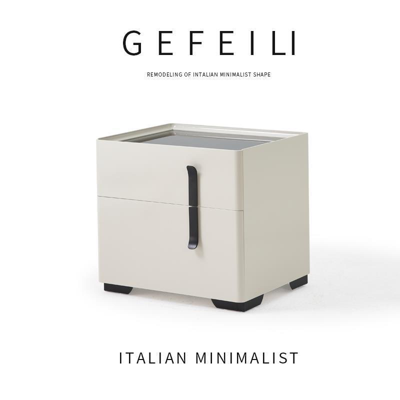 KGB160意式床头柜轻奢高级感油漆2024新款家用卧室主卧床边柜子简