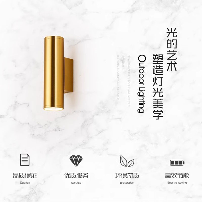 户外壁灯防水别墅庭院灯大门两侧柱子灯室外露台灯双头壁灯外墙灯