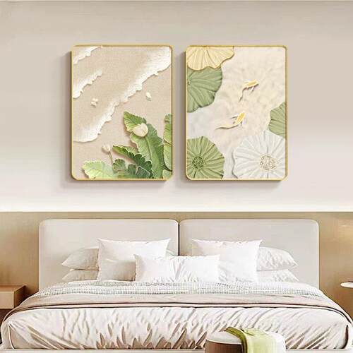 卧室装饰画高级感床头挂画现代简约主卧墙壁房间背景墙壁画2024新