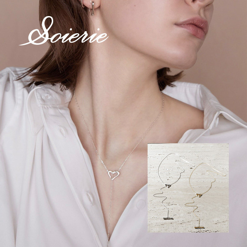 Soierie norme heart frame necklace爱心框项链饰品小众设计礼物
