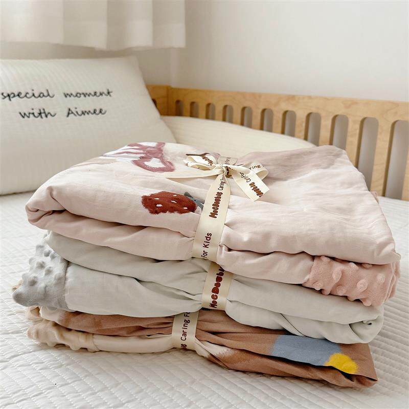 儿童被子四季通用幼儿园秋冬加厚a类母婴级120x150cm冬被豆豆被