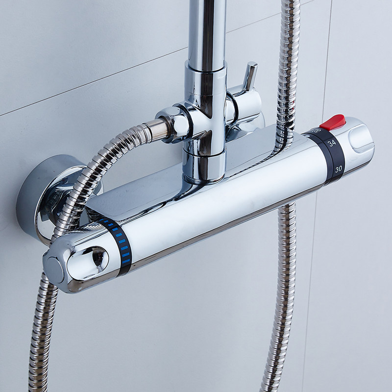 全铜暗装冷热淋浴龙头花洒套装 太阳能电热水器恒温混水阀水龙头