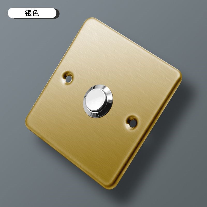 户外门禁开关86型覆位开关不锈钢面板按钮常开自覆位门禁门铃开关