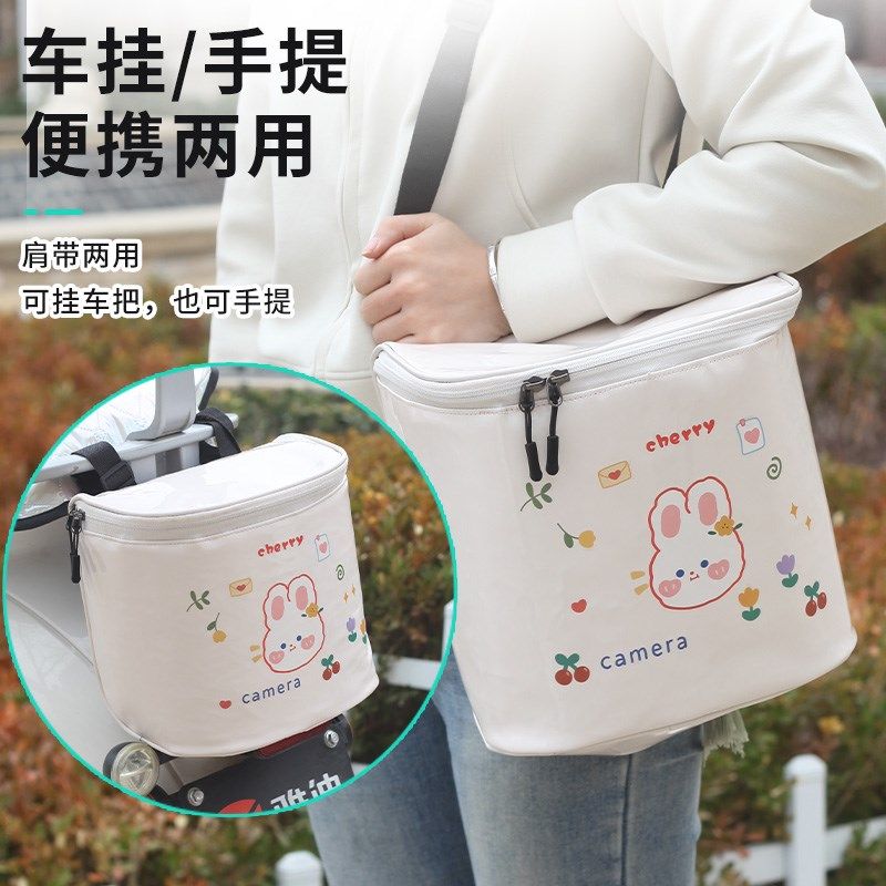 电动车收纳袋电瓶车大容量神器手机包自行车挂物包帆布袋置储物兜