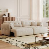 懒人可调节客厅简约现代云朵伸缩洛电动沙发布艺品多功能沙发床