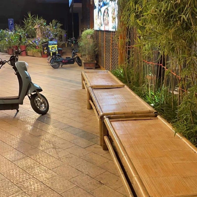 竹床老式纯手工凉床通用加厚竹凉席竹床H全竹折叠单人床老人午休