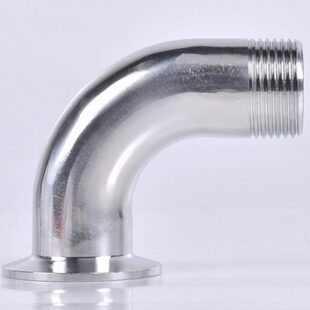 焊接弯头430不锈钢接头抛光扣丝外丝直角 焊弯螺纹卡盘亮面