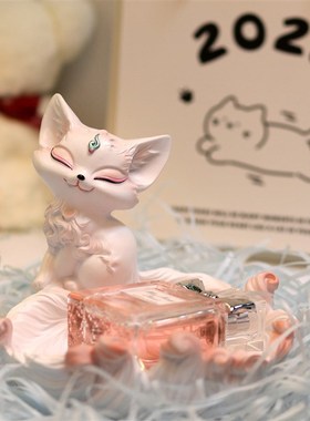 九尾狐钥匙收纳玄关摆件轻奢入户门鞋柜客M厅家居桌面装饰搬家礼