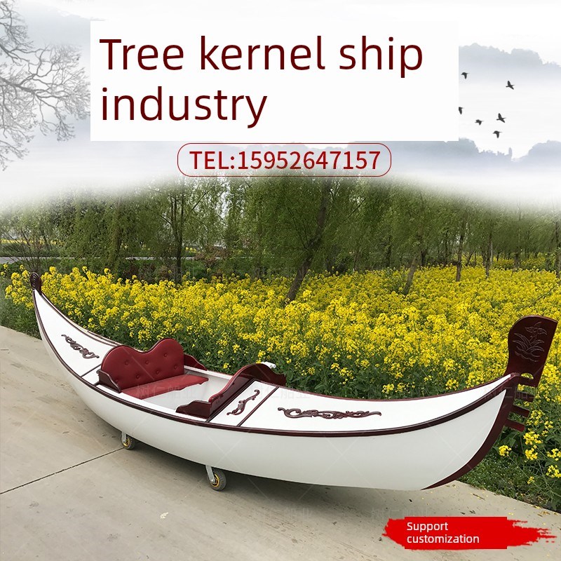 定制手工欧洲木船尖船景观船装饰船水上旅游R观光船装饰品怀旧