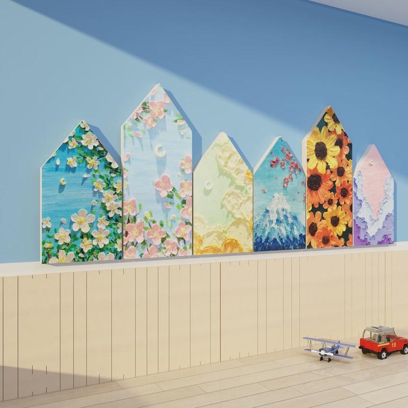 高端幼儿园楼梯墙面装饰班级文化走D廊过道环境创布置材料主题成