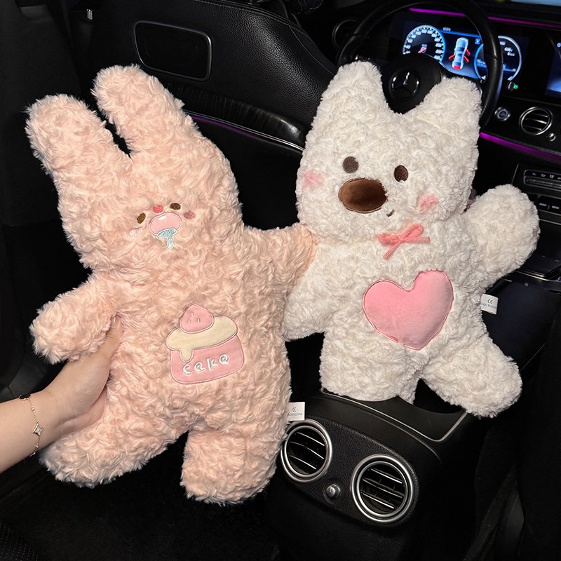 新车除甲醛除异味车内专用可爱兔B子竹炭公仔装饰净化空气活性碳