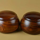 制作棋罐棋盒围棋棋中号子大号玛瑙棋篓罐加厚实木装 处理整木木枣