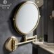 美容镜IS金色意大利北欧浴室免打孔折叠镜伸缩化妆镜ES厕所ONO