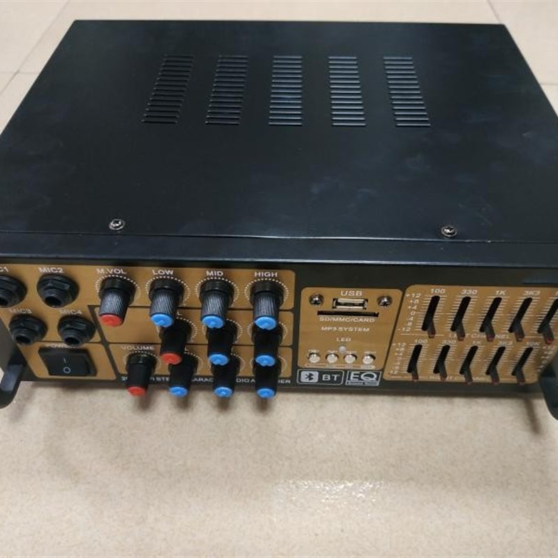 300W8只推动管220V12V10段均C衡功放户外广场跳舞/HiFi卡包箱功放