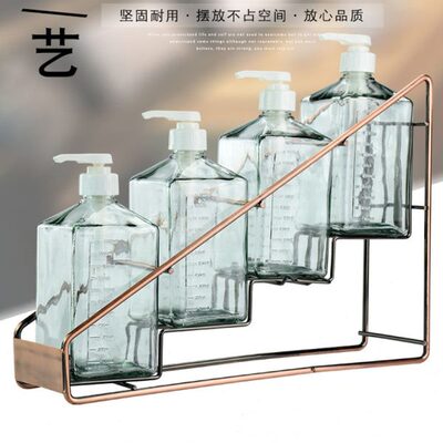 糖压瓶架子四头铁艺糖压瓶架加粗四格糖浆展示架咖啡厅收纳整理架