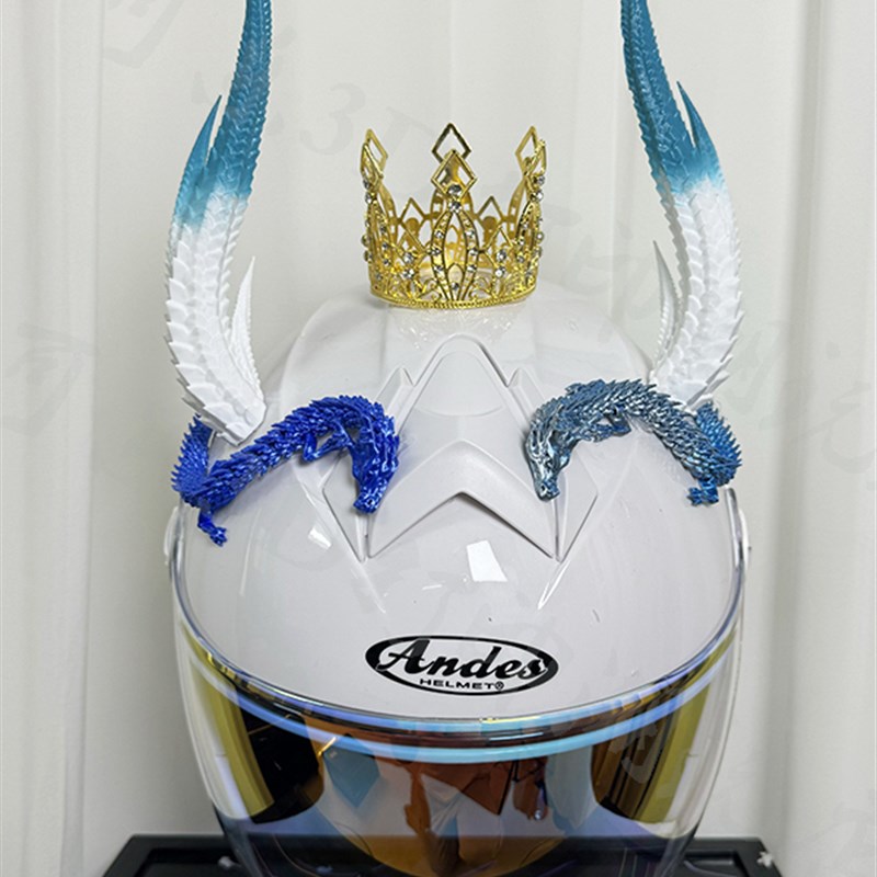 炫酷头盔角犄角头盔配件装饰品摩托车改装超酷头盔装饰恶魔角