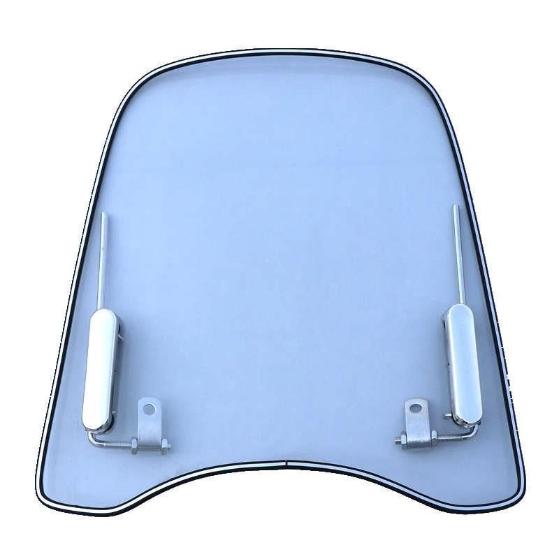 加高加厚弯梁男装踏板摩托车前挡风板电动车挡雨有机玻璃透明