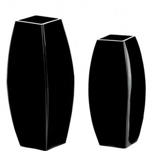 玻璃花瓶黑色杨桃瓶水培插花装饰器皿艺术摆件客厅家居餐桌配饰