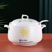 双耳猪油罐厨房家用耐高温陶瓷大号调味罐泼辣椒油罐带盖大容量