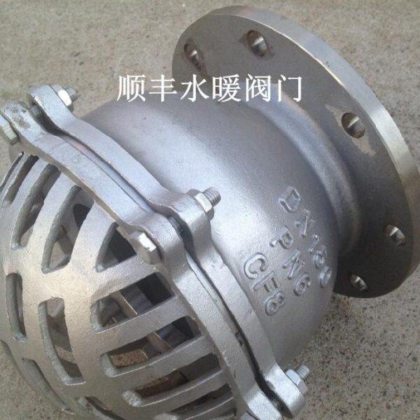 不锈钢法兰底阀/H42W-6P10P16P水泵头花篮头水泵吸水阀水泵底阀