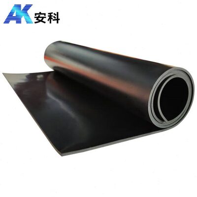 安科绝缘橡胶垫配电房20kV6mm厚黑色平面1*10米绝缘胶板地垫