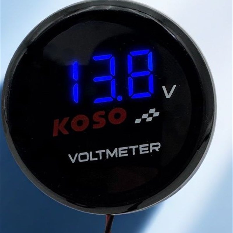 新款KOSO12V~150V外置圆形电池电压表电瓶车摩托车通用液晶显示