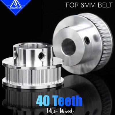 Mellow 3D打印机配件Gates皮带40齿2GT 同步带轮宽6mm 内孔8/12mm