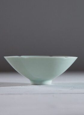 仿古瓷器 复古北宋风格 影青釉斗笠碗 茶碗 古董古玩收藏摆件