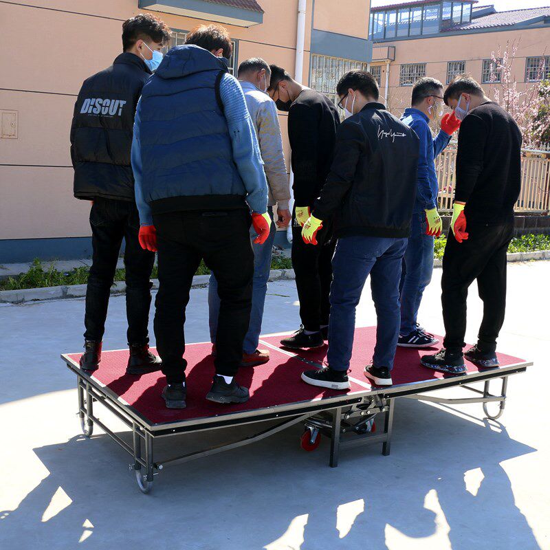 酒店折叠舞台移动舞台活动室内会议可拼装升降幼儿园演出舞台架子