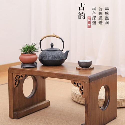 实木仿古飘窗阳台榻榻米小茶几国学茶艺矮桌子小户型花几茶台炕桌
