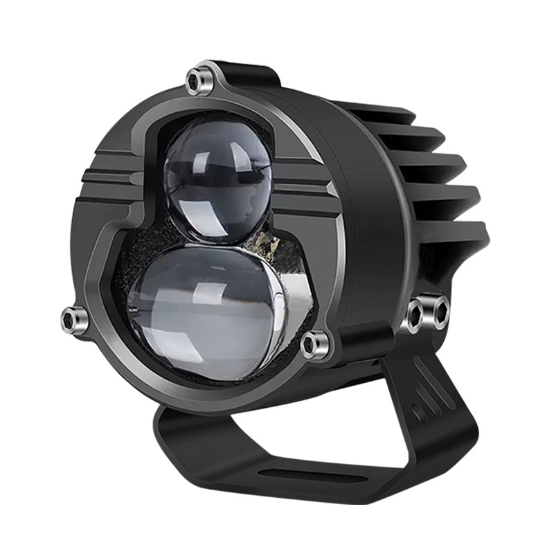 摩托车电动车射灯led聚光三轮车大灯激光外置超亮强光灯12v-85v