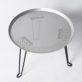 沐优物 户外超轻铝合金折叠桌便携自驾露营桌沙发圆形边几