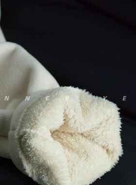 穿包浆INNER YES超好看摇粒绒加绒白色卫衣女款内搭外套秋冬抓绒