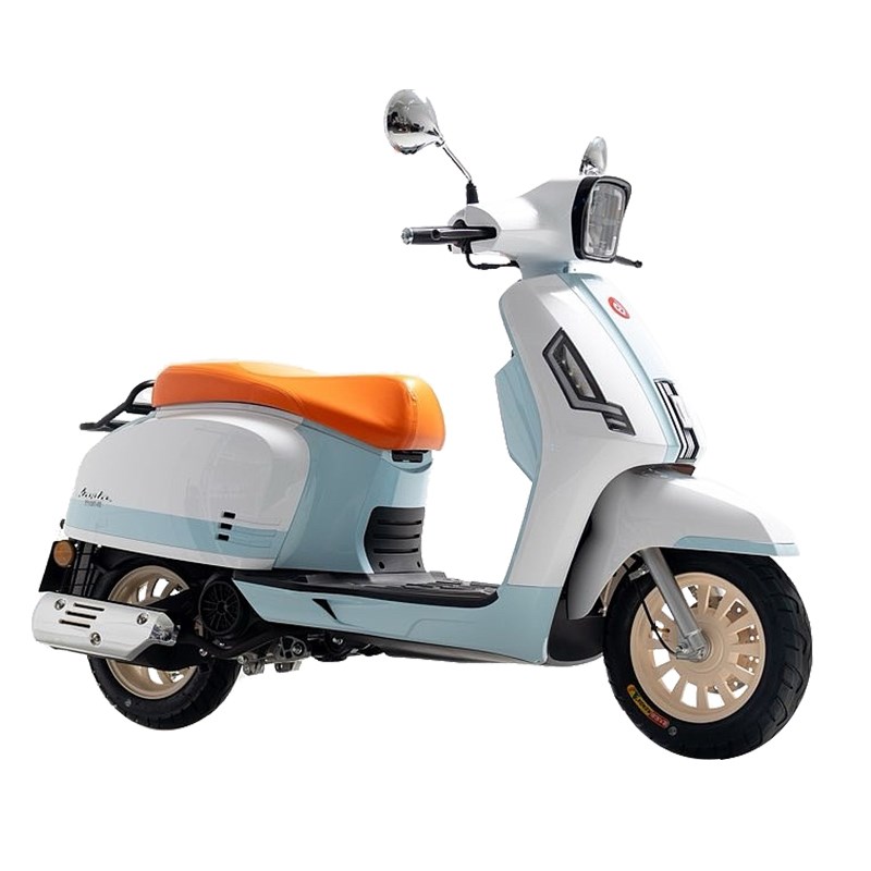 破界小卡拉125cc复古文艺踏板摩托车可上牌燃油两轮摩托代步省油