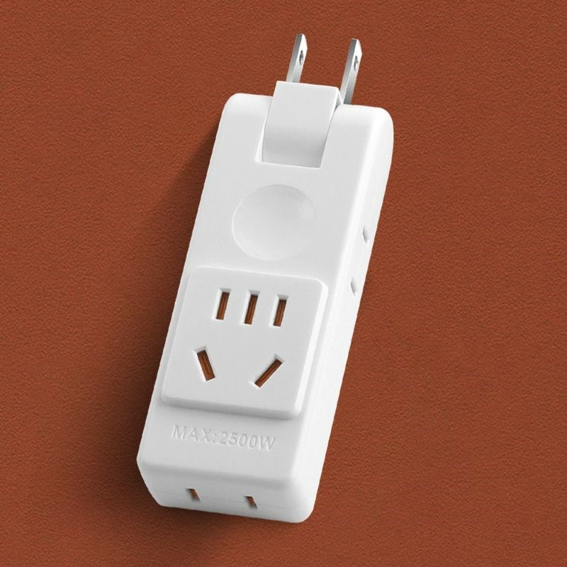 超薄插座转换器180旋转插头一转四沙K发后缝隙二孔扩展转换插头