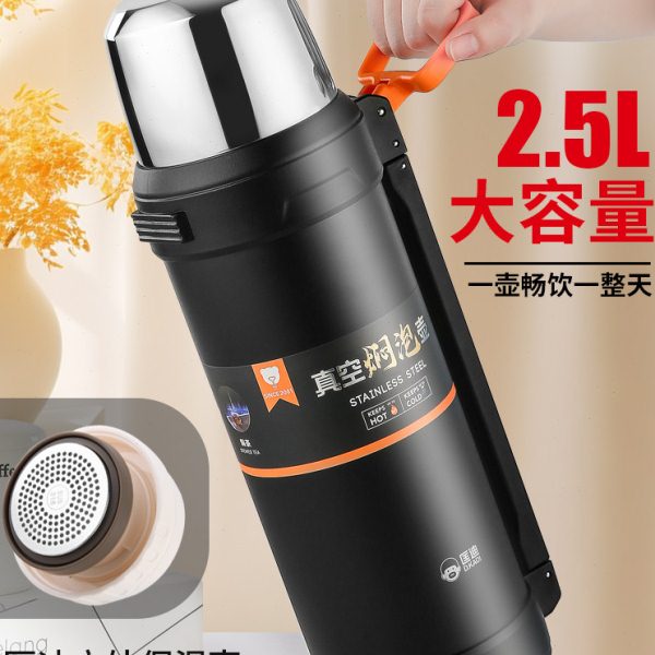 匡迪316不锈钢保温壶大容量户外车载旅行壶泡茶壶水瓶便携暖瓶2L