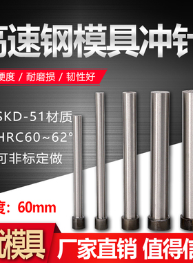 热销模具冲针 冲头冲孔 T冲 skh51 不锈钢冲针非标定做 模具配件