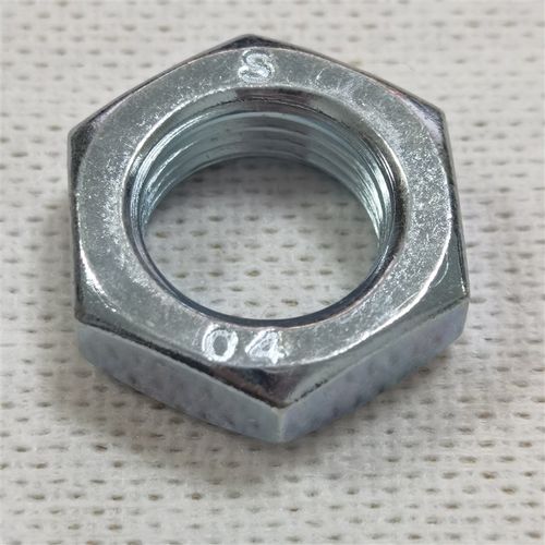 M12-1.5细牙六角薄螺母DIN439 对边19 厚度6 碳钢 04 蓝白锌 现货