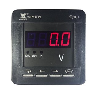 宇泰仪表 80款智能数显单相交直流电压表 YT194U-3V1