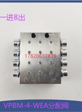 SKF润滑泵分配器 VPBM-4-WEA车载泵混凝土油路分配阀8出口